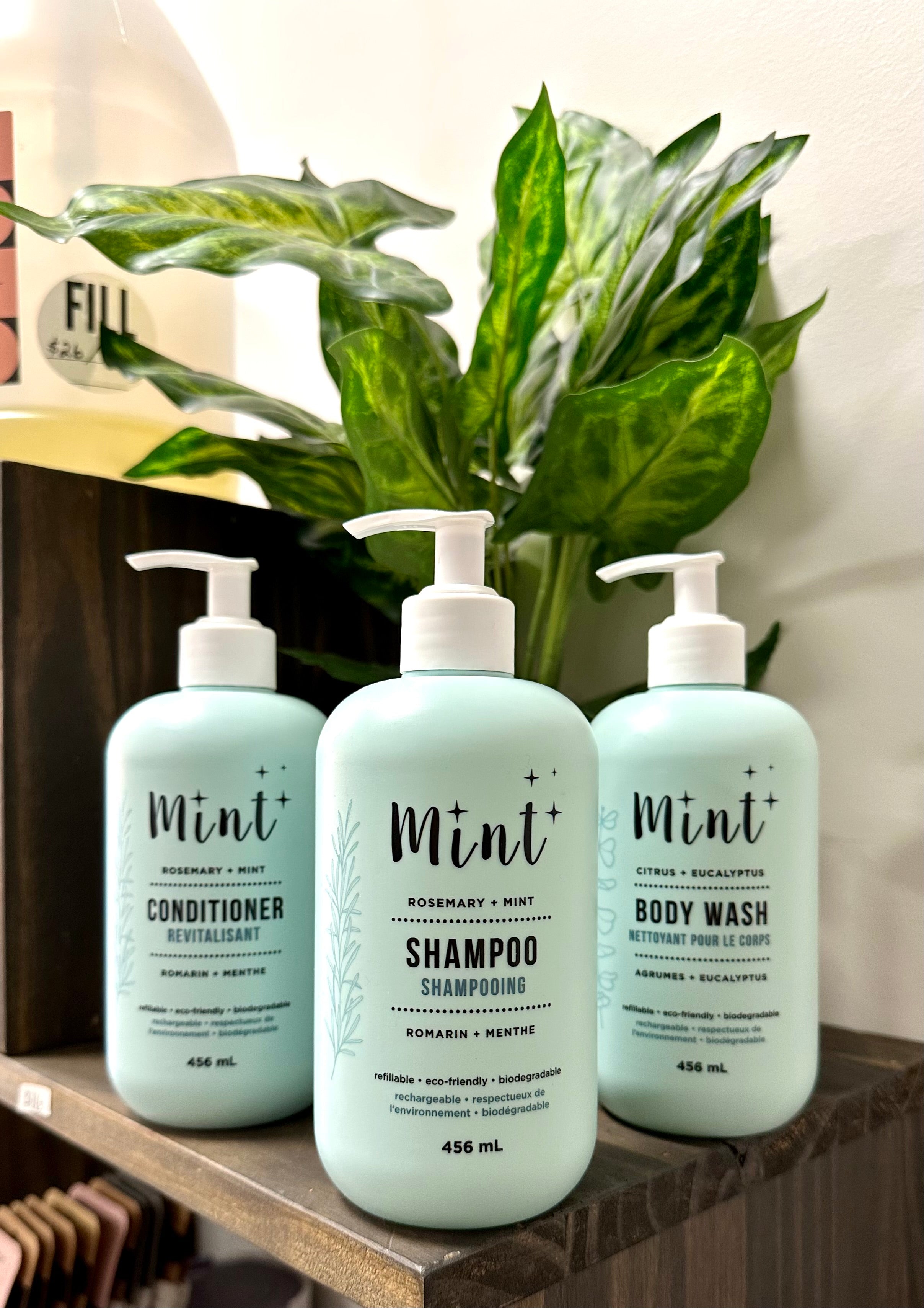 Mint Cleaning- Shampoo/ Conditioner/ Body Wash Bottles