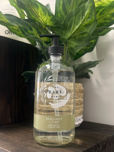 The Bare Home- Dish Soap Bergamot and Lime Bottle