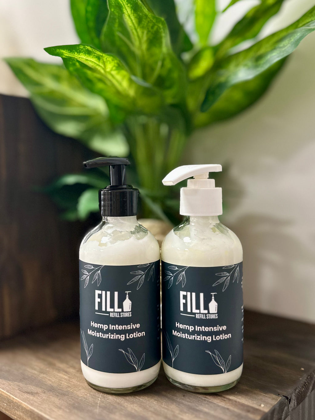 FILL- Hemp Lotion 250 ml Glass Pump Bottle