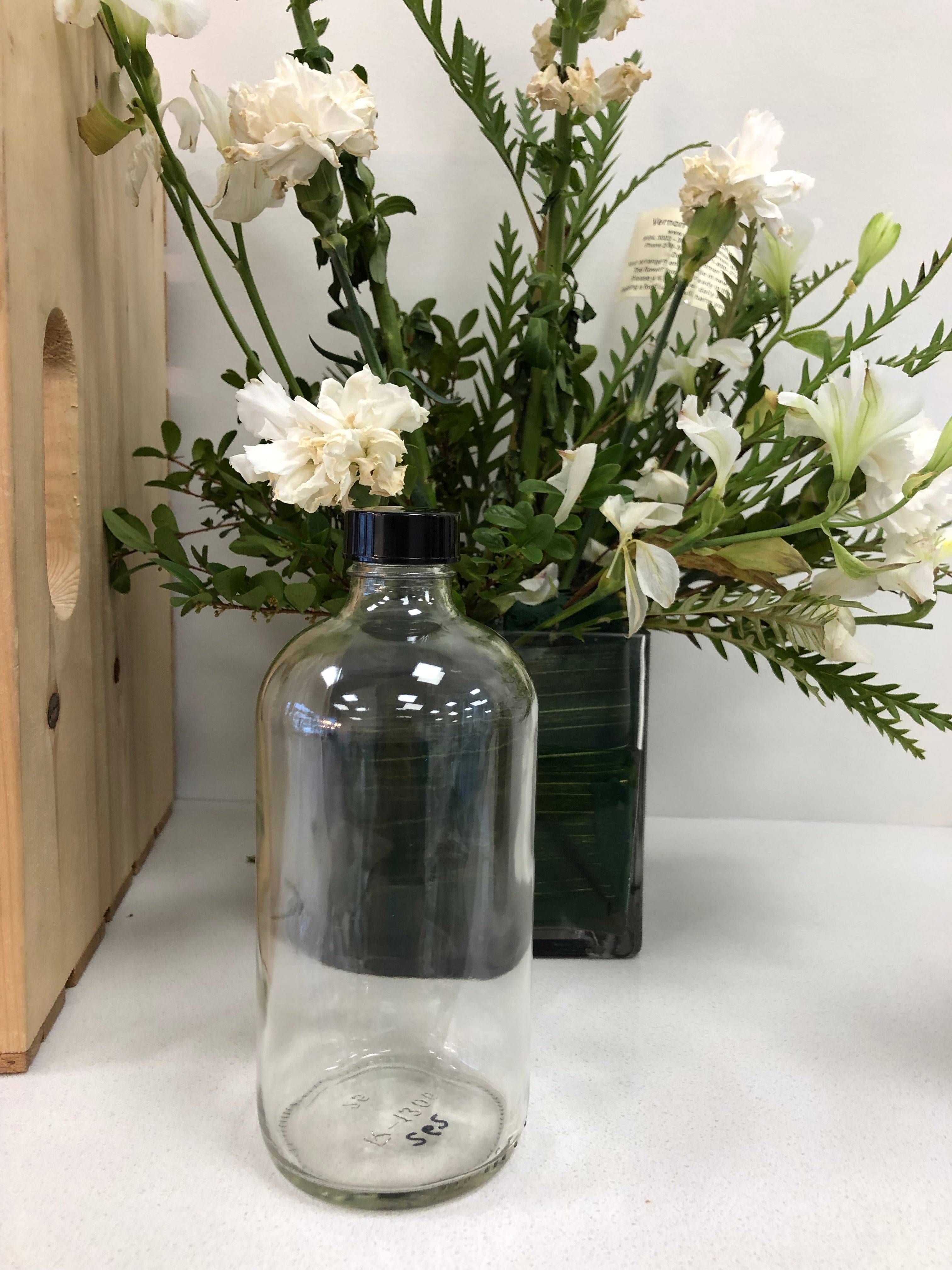 Clear Glass Bottle- 500 ml with cap