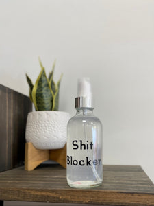 Shitblocker- Room Spray in 125 ml labelled glass bottle