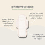 Joni- Organic Bamboo Regular Pads 12 pack